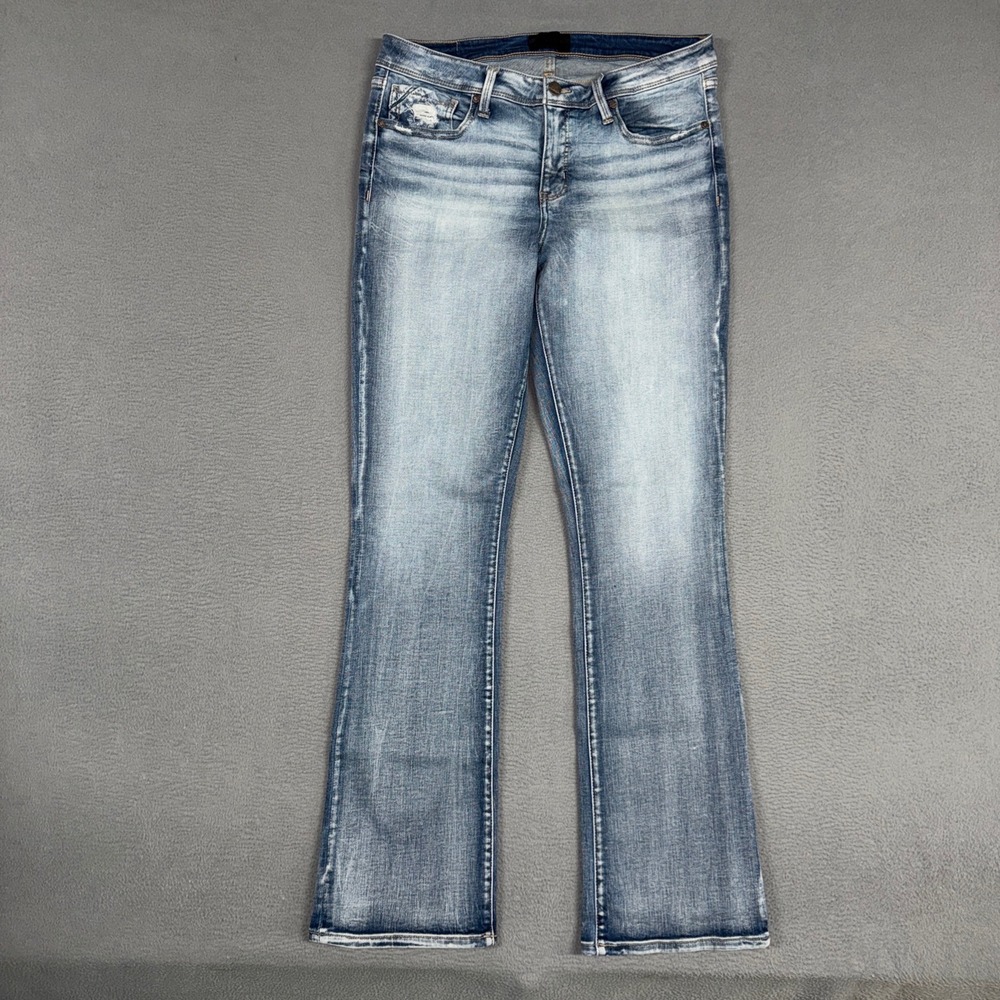 Buckle Black Jeans Womens 32x34 Blue Tailored Bootcut No. 53 Distressed Denim